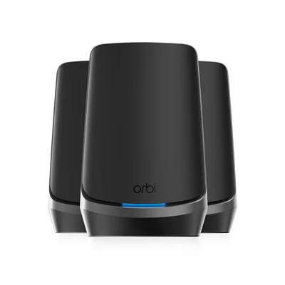 Orbi Mesh WiFi 6E System – AXE11000 – 3 pack – Black (RBKE963B)